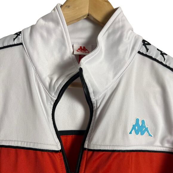 Kappa Banda Merez Men’s Red Colorblock Zip Up Track Jacket Size Small - Picture 2 of 7